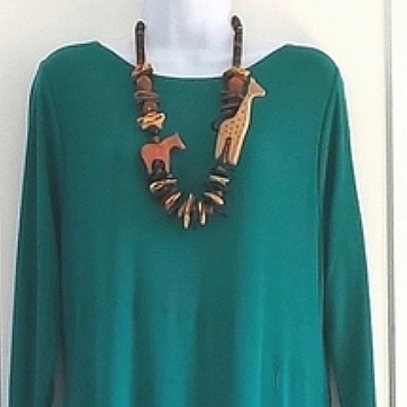 Vintage Wooden Hand Crafted Safari Necklace - Picture 2 of 8